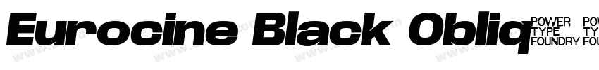 Eurocine Black Obliq字体转换